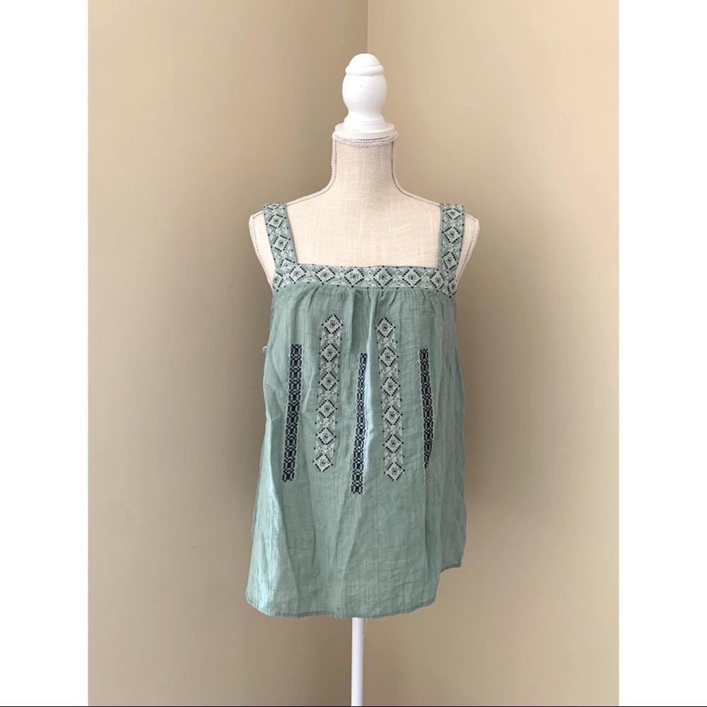 Perch by Blu Pepper Embroidered Boutique Tank Top